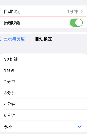 平泉苹果换屏维修分享无法调整iPhone自动锁屏的时间怎么办
